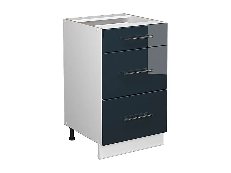 Mueble bajo de cocina azul oscuro alto brillo 50x51.6x82 fame-line