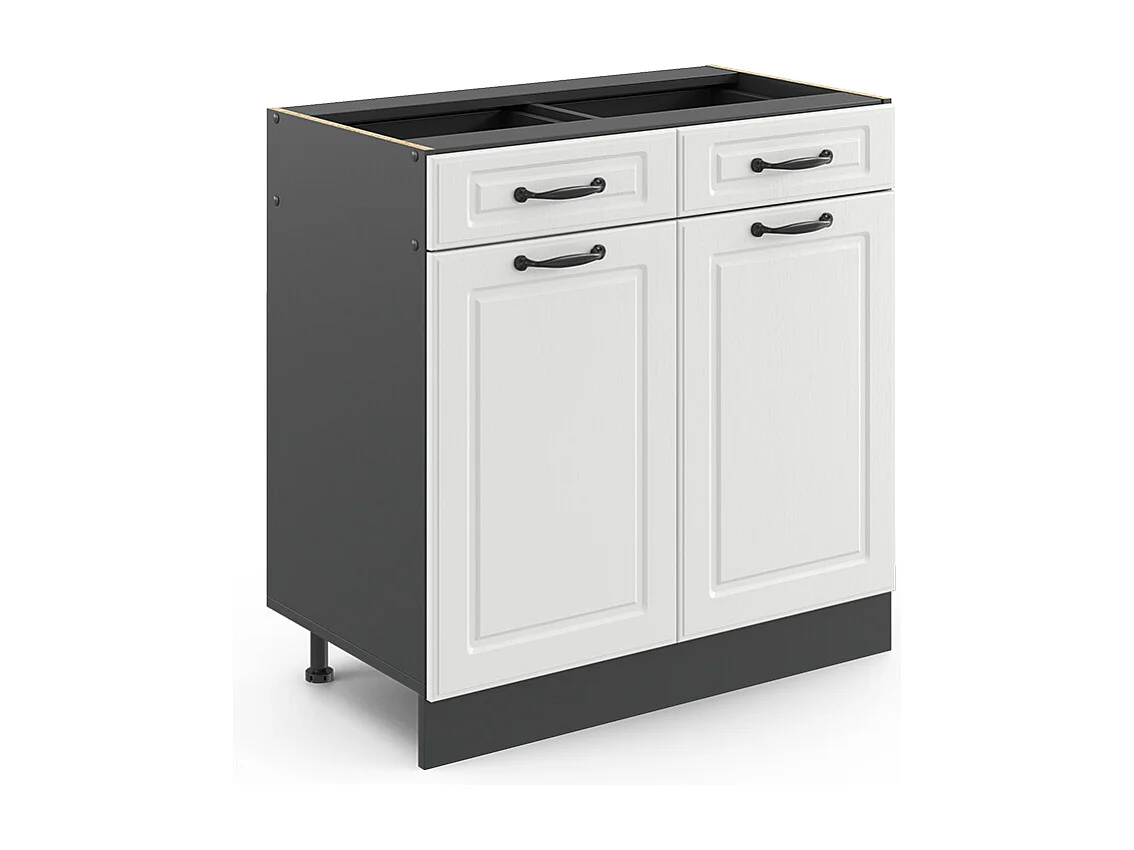 Meuble cuisine blanc campagne 80x46x81.6 r-line