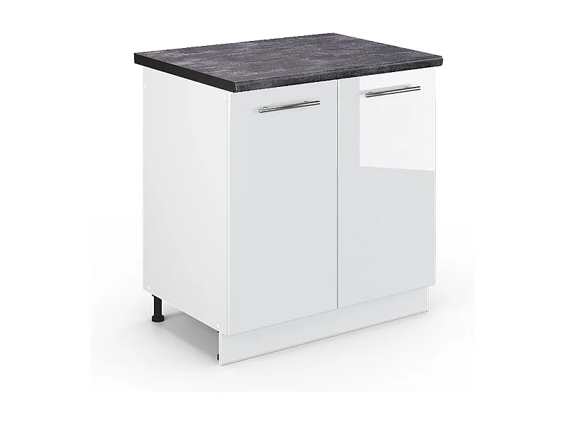 Mobile lavello cucina bianco lucido 80x60x82 fame-line