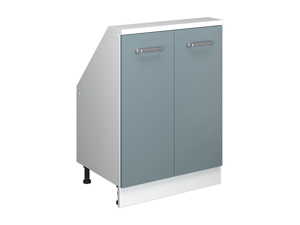 Küchenschrank für Dachschrägen blau-grau 60x46x81.6 r-line