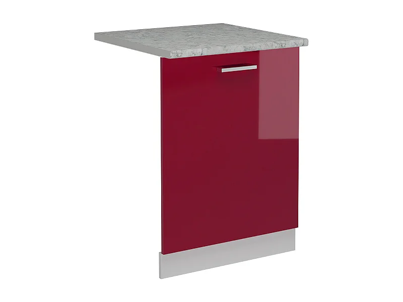 Geschirrspülblende rot hochglanz 60x1.6x81.8 r-line