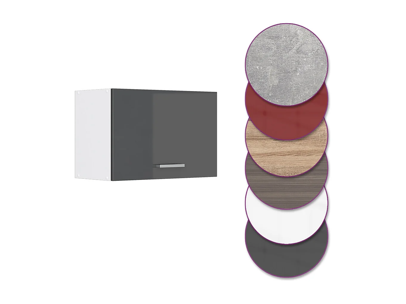 Hängeschrank anthrazit hochglanz 60x31x40 r-line