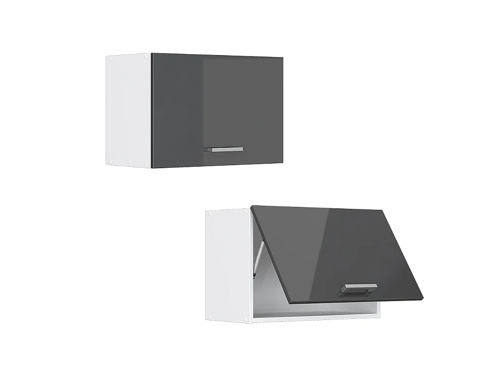Elément haut de cuisine anthracite haute brillance 60x31x40 r-line