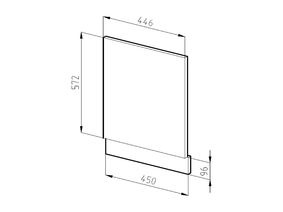 Panel frontal blanco casa de campo 45x1.6x57.2 r-line
