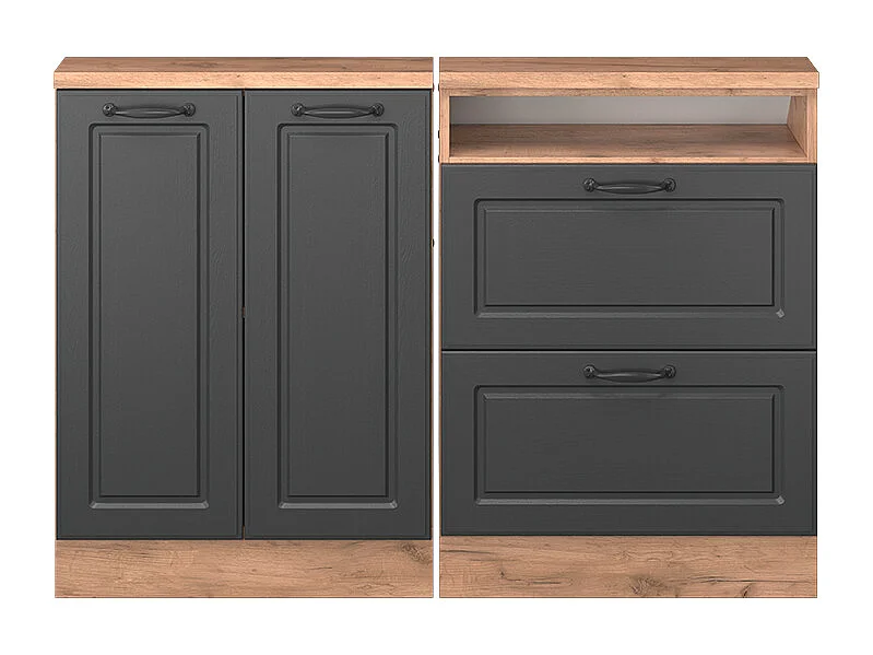 Meuble sous pente anthracite campagne 120x46x81.6 r-line