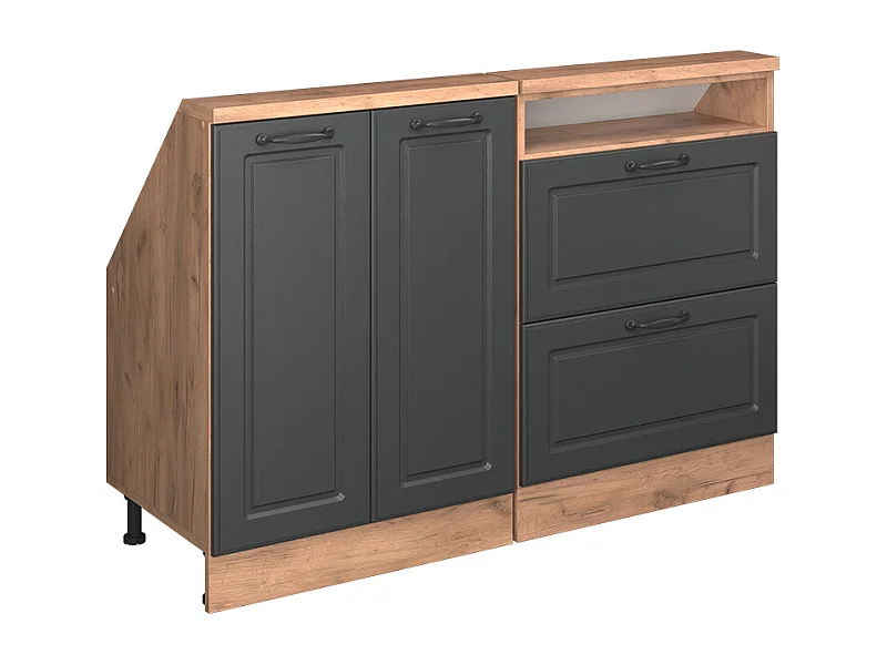 Mobile cucina sottotetto antracite casa di campagna 120x46x81.6 r-line