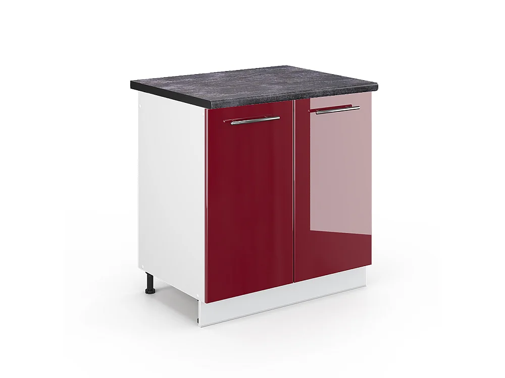Diskbänksskåp bordeaux högblank 80x60x82 fame-line