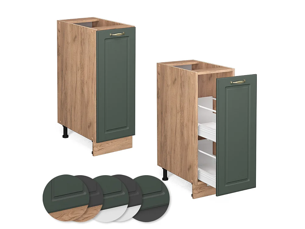 Meuble de cuisine vert or campagne 30x51.6x82 fame-line