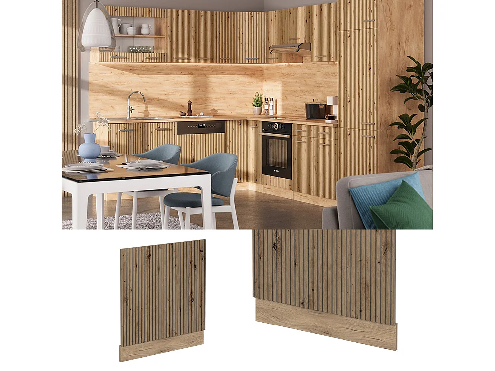 Panel frontal roble artesanal 60x1.6x57.2 r-line