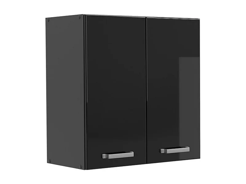 Armário de parede preto alto brilho 60x31x60 r-line