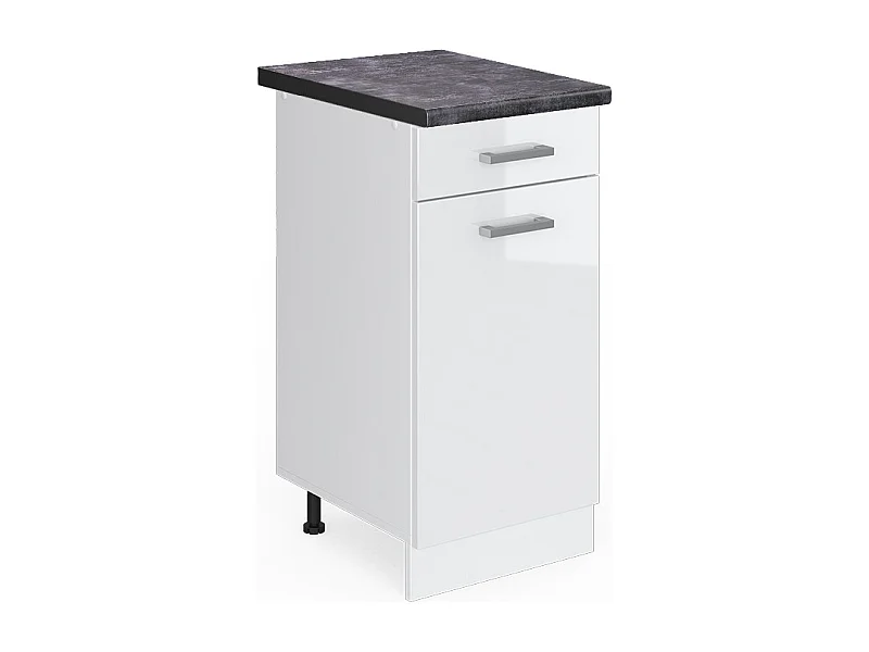 Küchenunterschrank weiß hochglanz 40x60x81.6 r-line