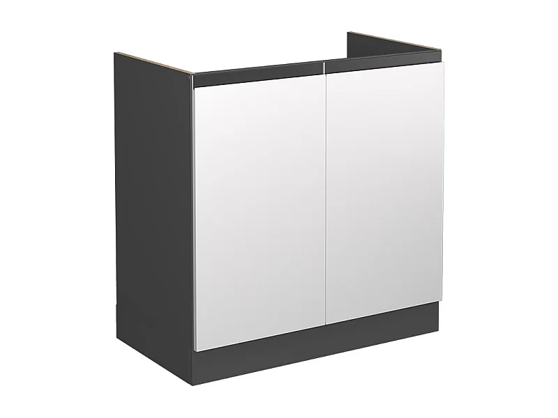 Meuble bas sous-évier blanc 80x46x81.6 r-line