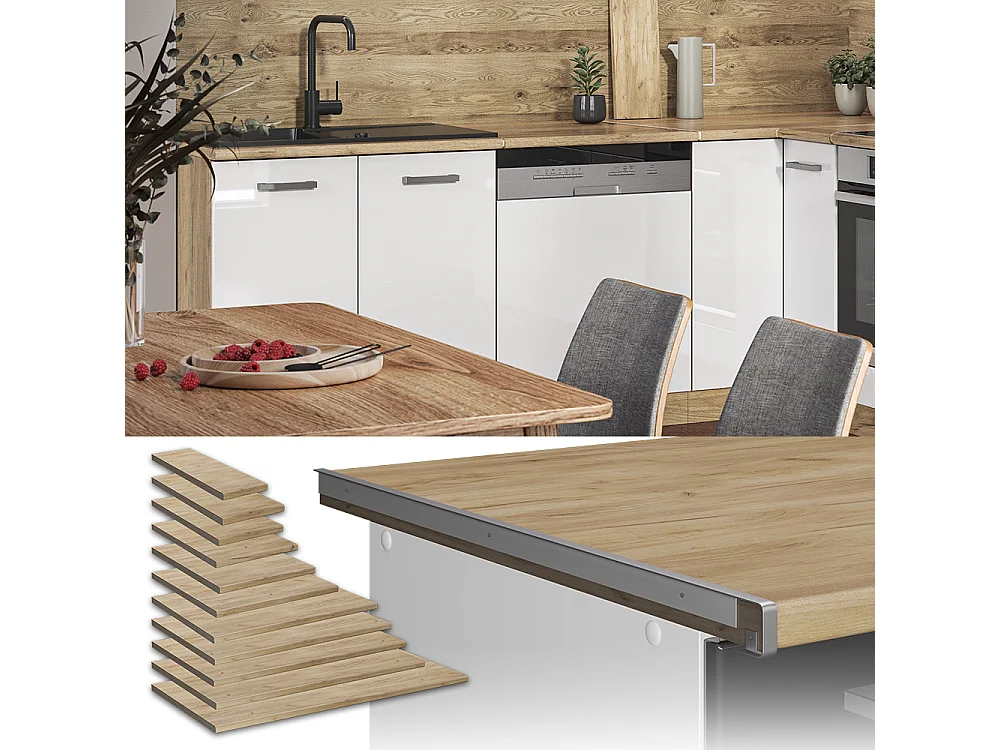 Top cucina quercia dorata 114x60x2.8 r-line