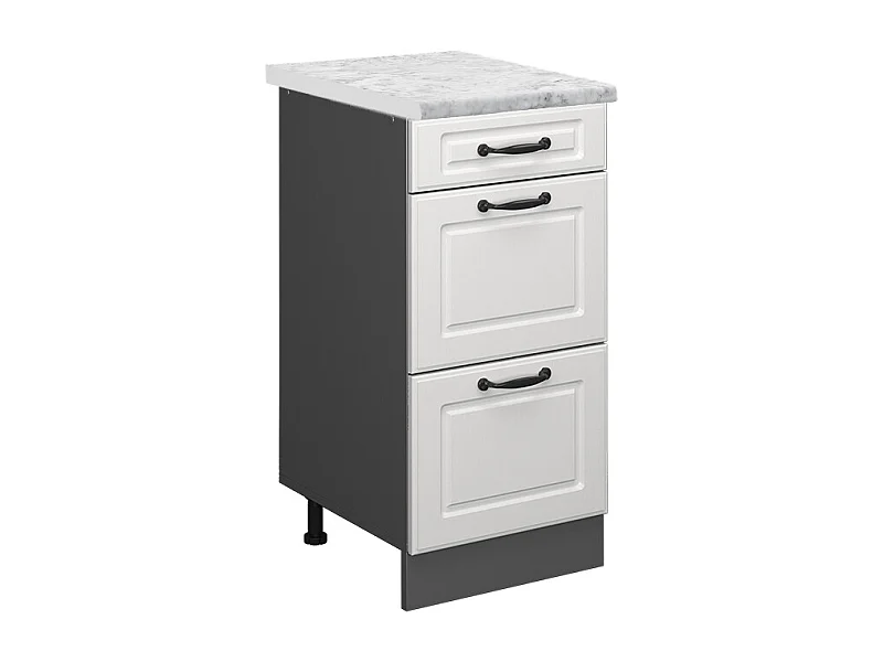 Armário baixo de cozinha casa de campo branca 40x60x81.6 r-line