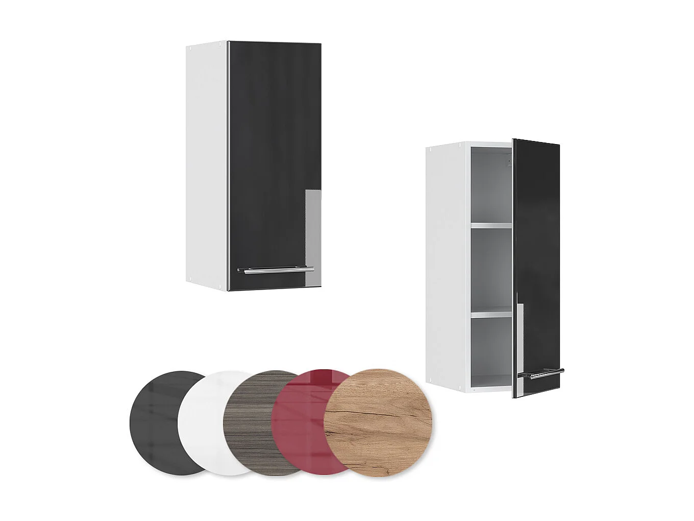 Armario colgante antracita alto brillo 30x34.1x72 fame-line