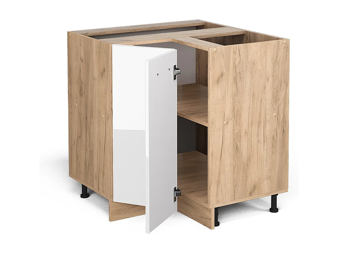 Mobile ad angolo cucina bianco lucido 75.6x60x81.6 r-line