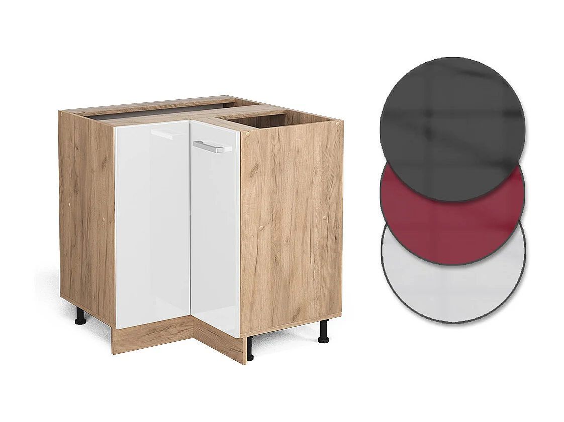 Mobile ad angolo cucina bianco lucido 75.6x60x81.6 r-line