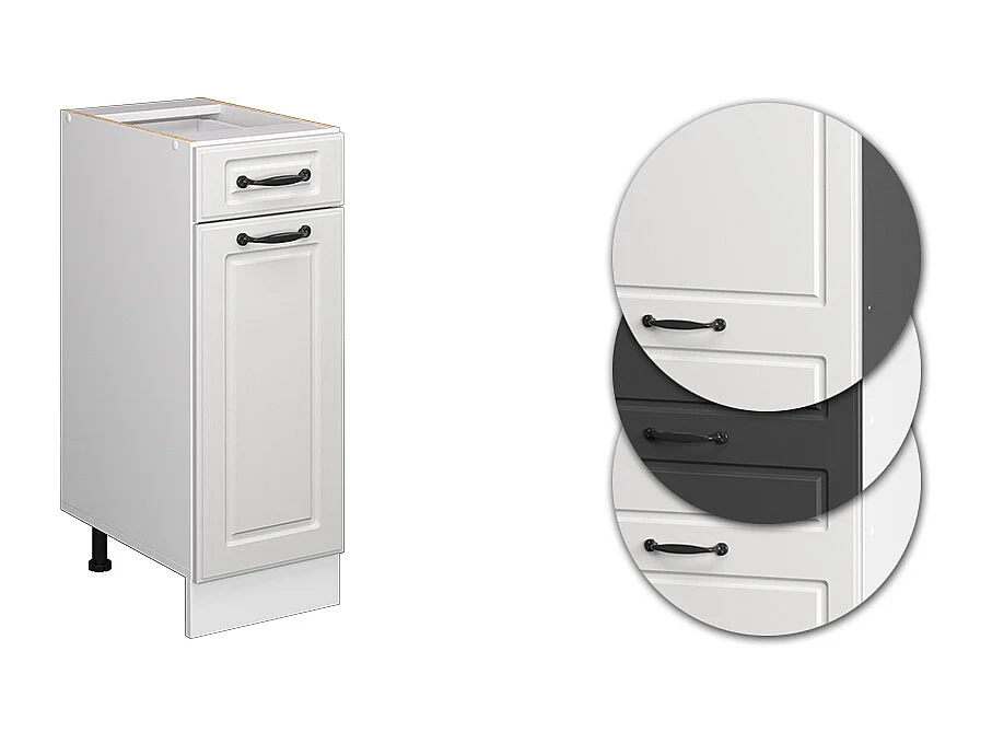 Mueble bajo de cocina blanco casa de campo 30x60x81.6 r-line