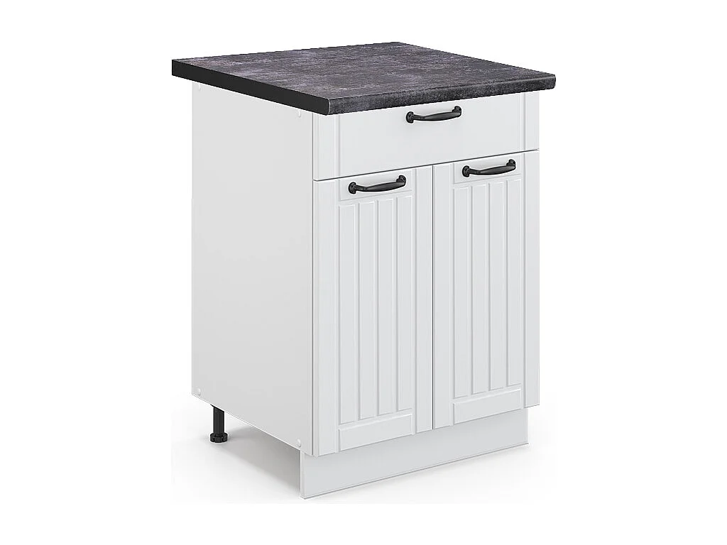 Mobiletto base per cucina bianco casa di campagna 60x60x82 fame-line