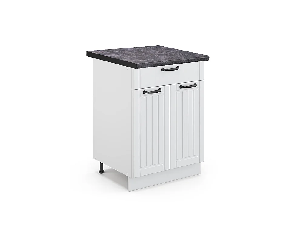 Meuble cuisine blanc campagne 60x60x82 fame-line