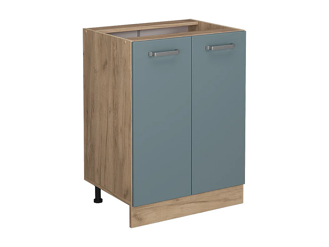 Meuble bas de cuisine bleu-gris 60x46x81.6 r-line