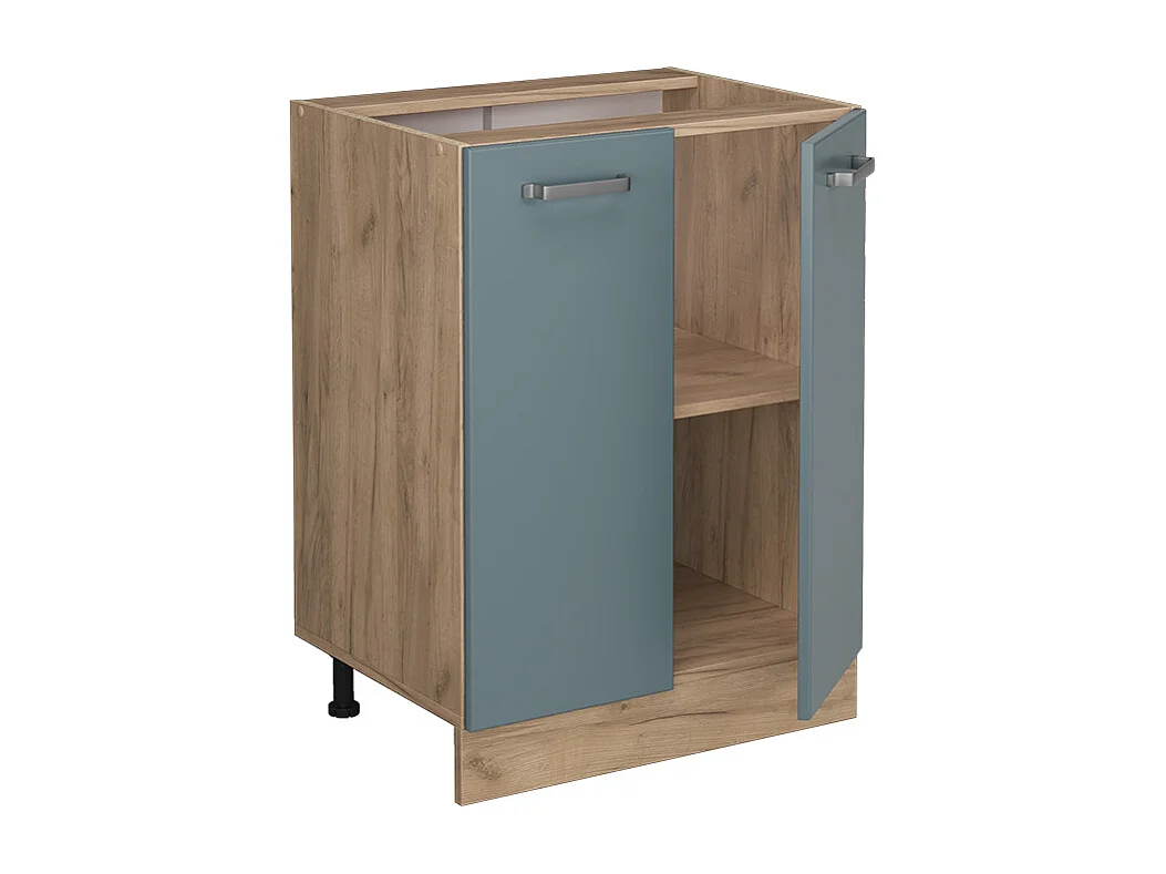 Meuble bas de cuisine bleu-gris 60x46x81.6 r-line