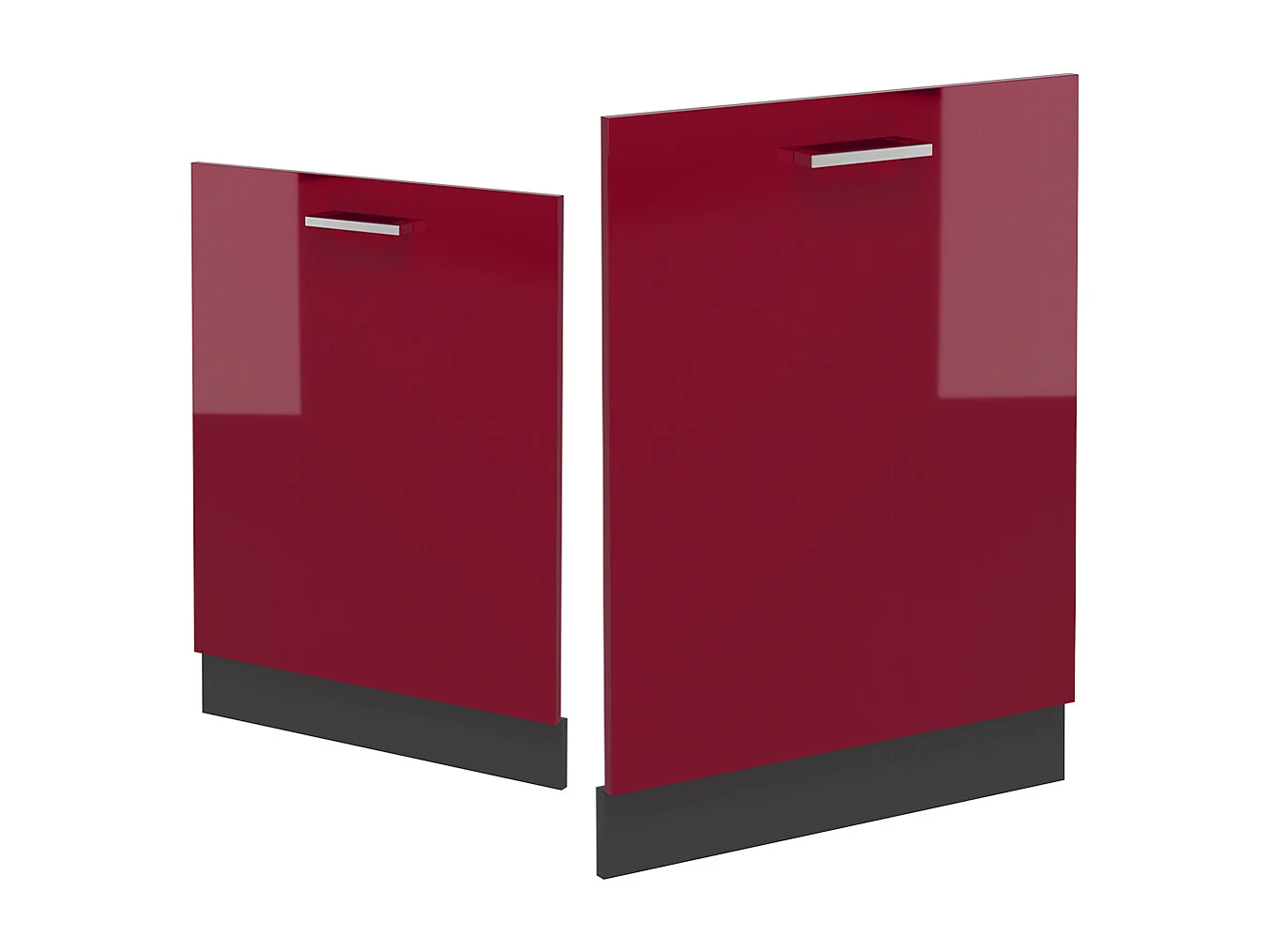 Geschirrspülblende rot hochglanz 60x1.6x81.8 r-line