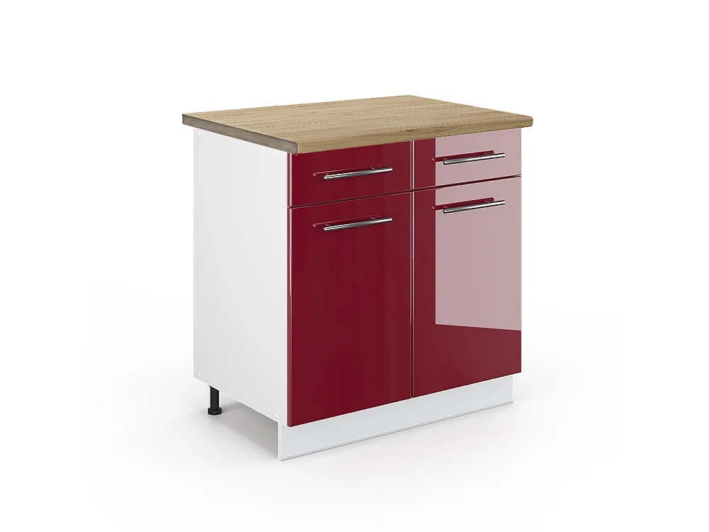 Köksunderskåp bordeaux högblank 80x60x82 fame-line