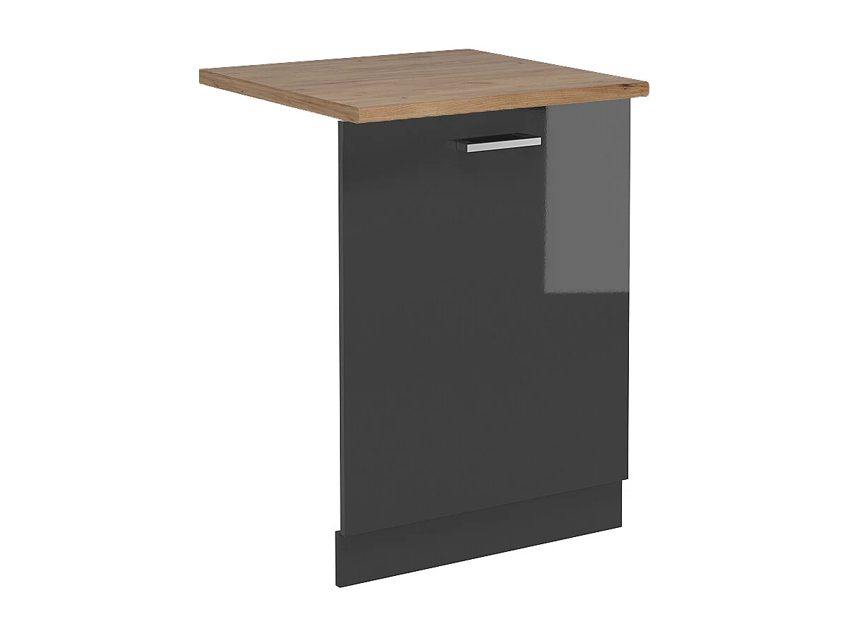 Façade de lave-vaisselle anthracite haute brillance 60x1.6x81.8 r-line