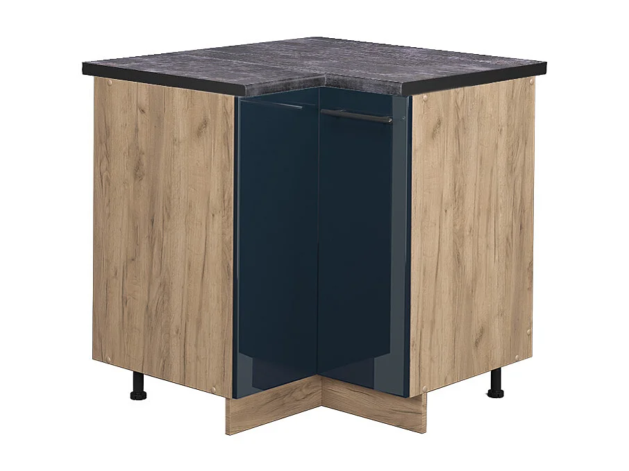 Meuble dangle bleu foncé brillant 80.5x60x82 fame-line