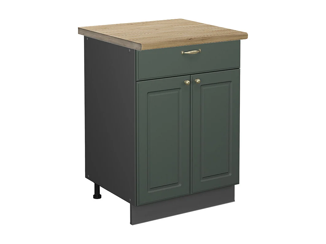 Meuble cuisine vert or campagne 60x60x82 fame-line