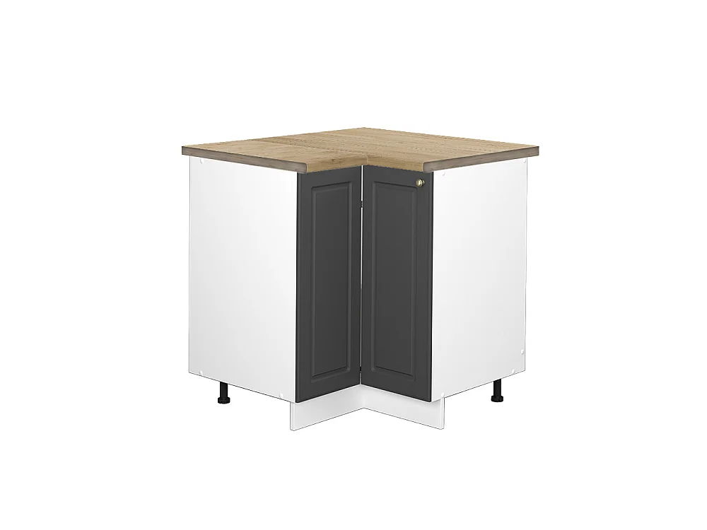 Eckunterschrank anthrazit-gold 80.5x60x82 fame-line