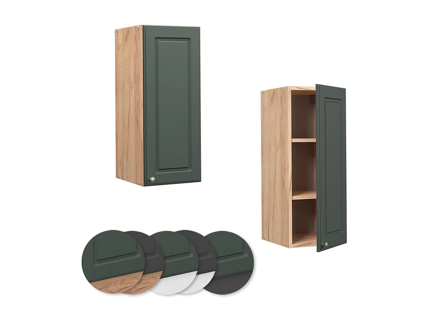 Armario colgante verde dorado casa de campo 30x34.1x72 fame-line