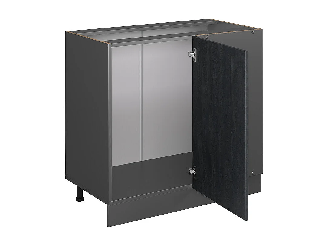 Armario de esquina hormigón negro 86x46x81.6 r-line