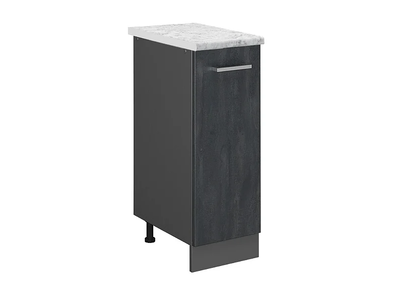 Armadio cucina dispensa alto calcestruzzo nero 30x60x81.6 r-line