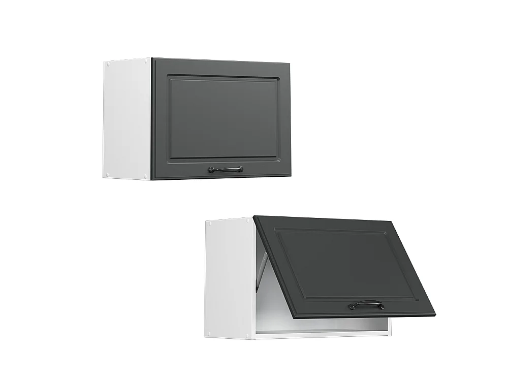 Elément haut de cuisine anthracite campagne 60x31x40 r-line