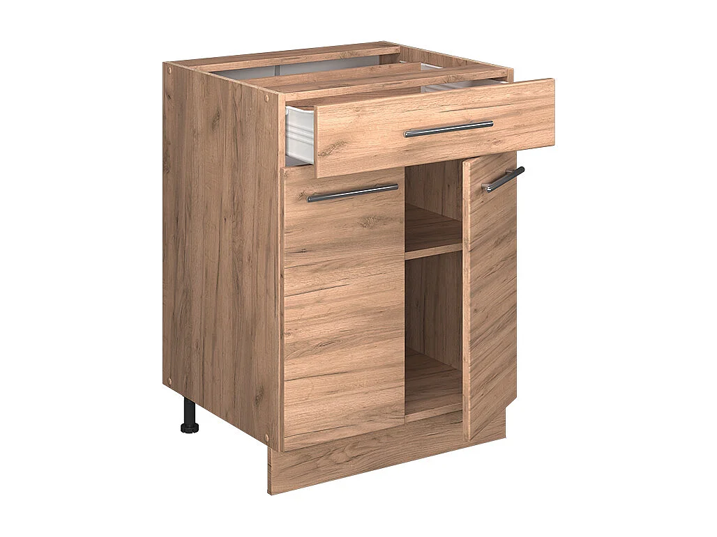 Mueble bajo de cocina roble dorado 60x51.6x82 fame-line