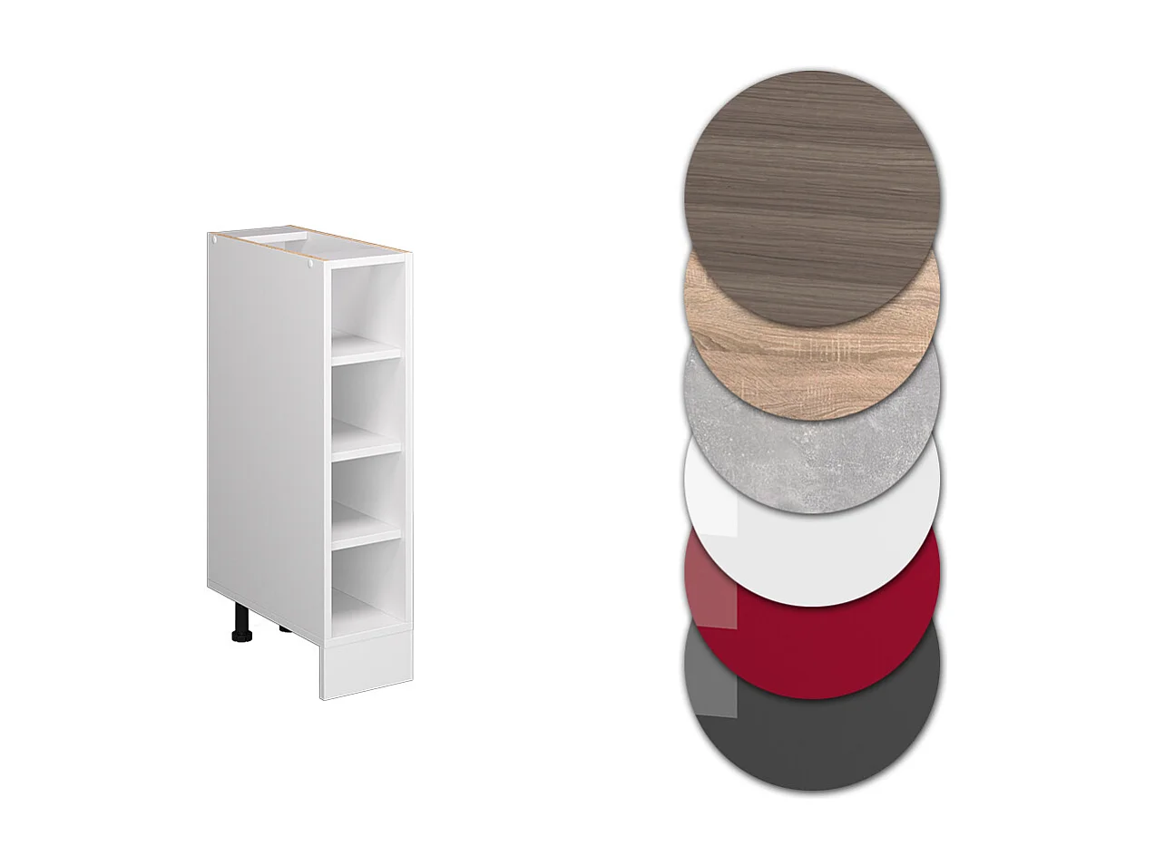 Keukenrek wit 20x44x81.6 r-line