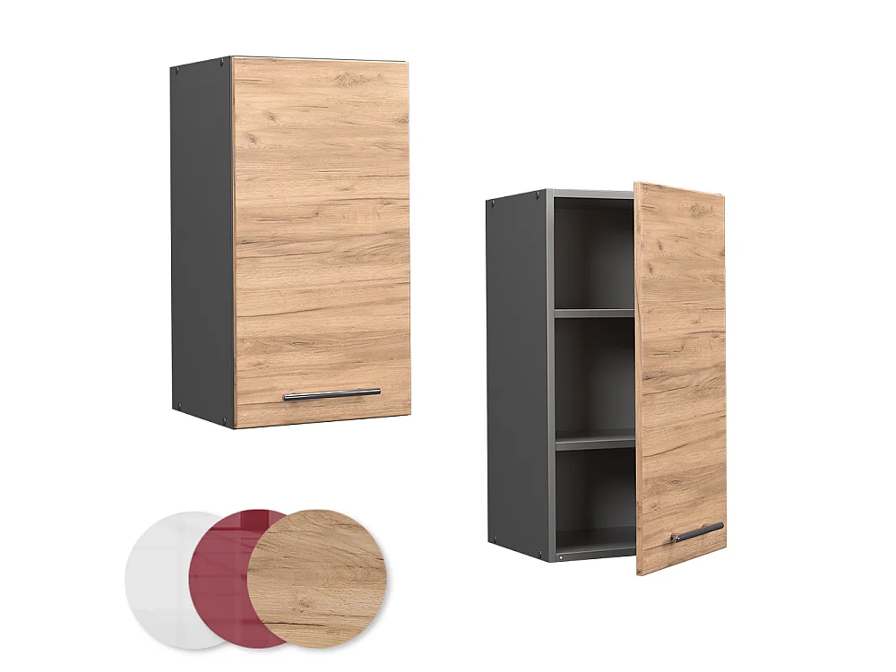 Wall cabinet gold power oak 40x34.1x72 fame-line