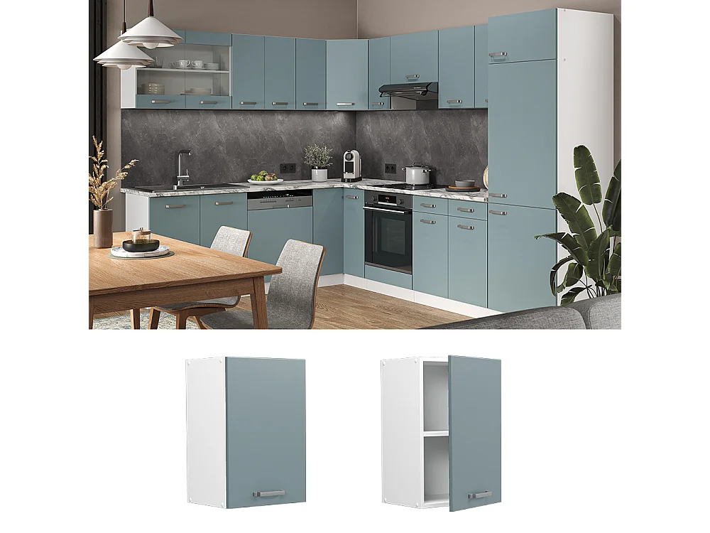 Wall cabinet blue-grey 40x31x60 r-line
