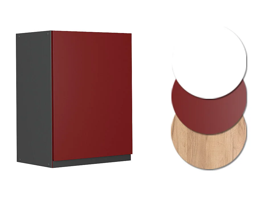 Elément haut de cuisine rouge 45x31x60 r-line