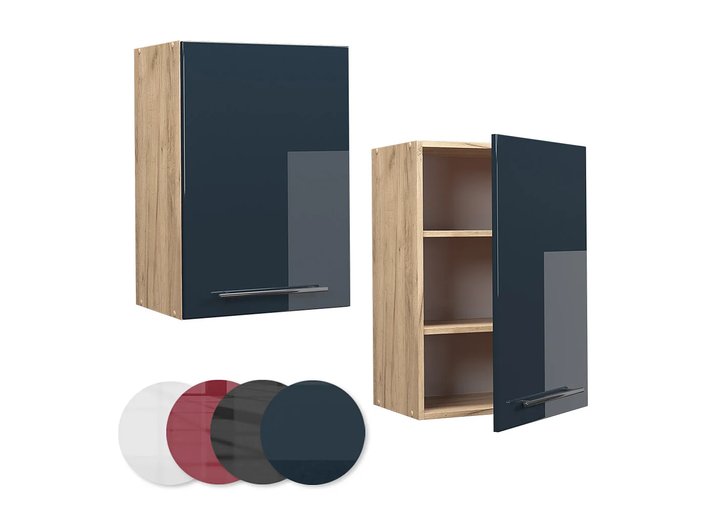 Pensile da cucina blu scuro lucido 50x34.1x72 fame-line