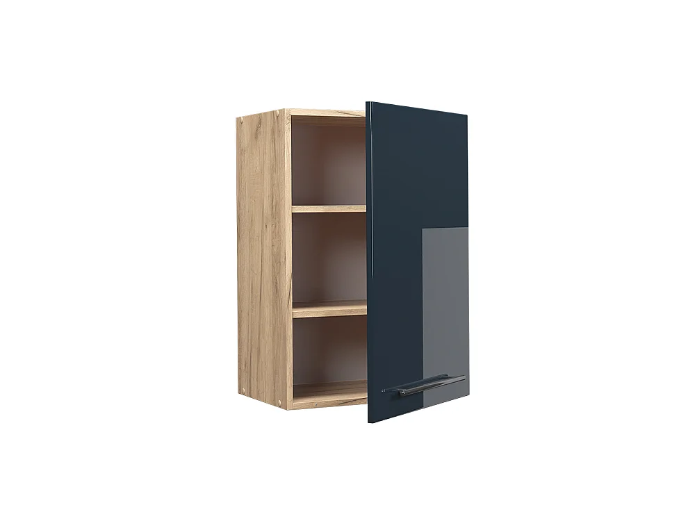 Wall cabinet dark blue high gloss 50x34.1x72 fame-line
