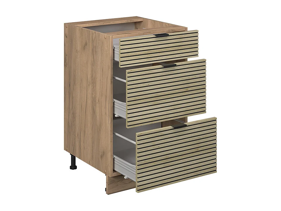 Keukenonderkast eiken paneel 50x51.6x82 fame-line