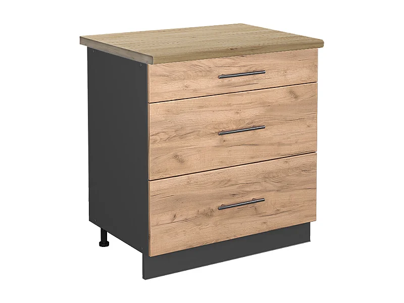 Küchenunterschrank goldkraft eiche 80x60x82 fame-line