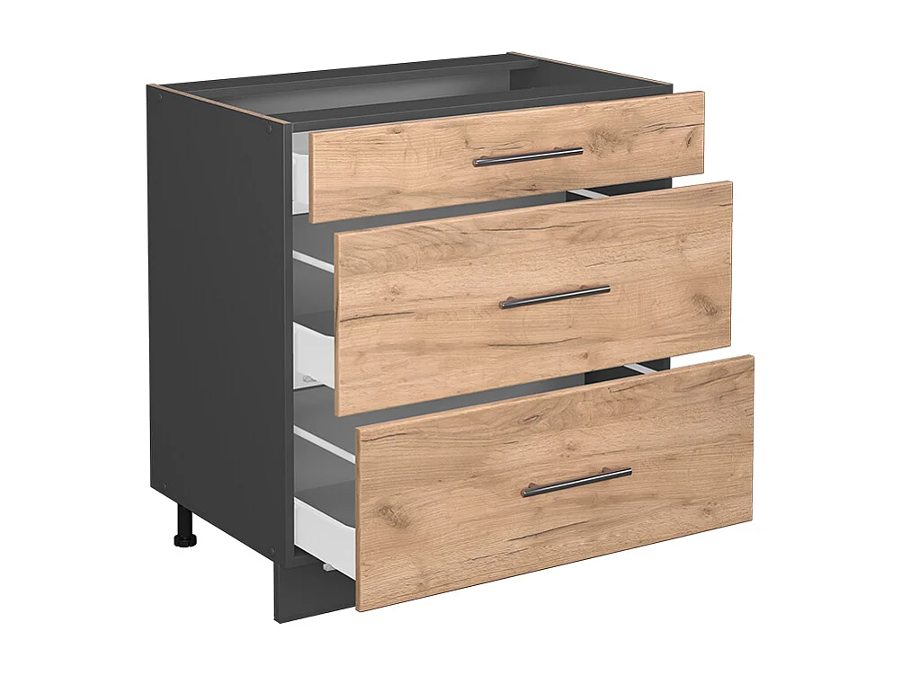 Meuble cuisine chêne de force doré 80x60x82 fame-line