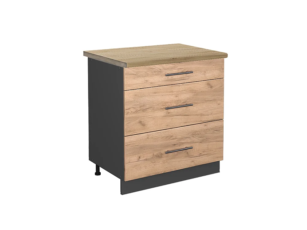 Meuble cuisine chêne de force doré 80x60x82 fame-line