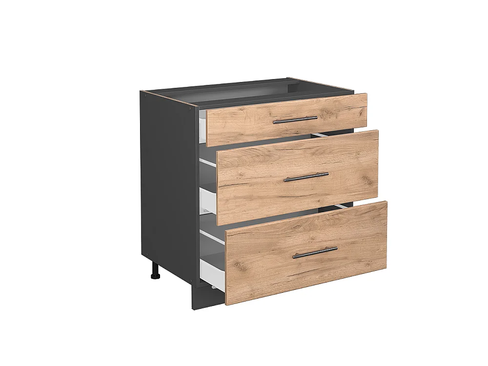 Meuble cuisine chêne de force doré 80x60x82 fame-line