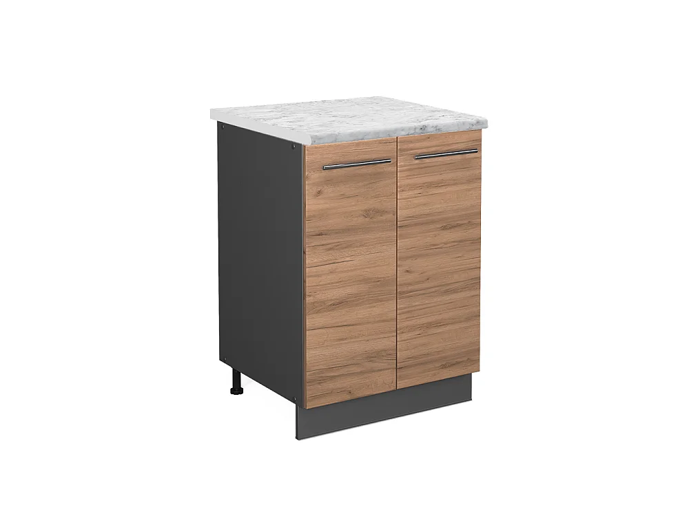 Meuble bas de cuisine chêne de force doré 60x60x82 fame-line