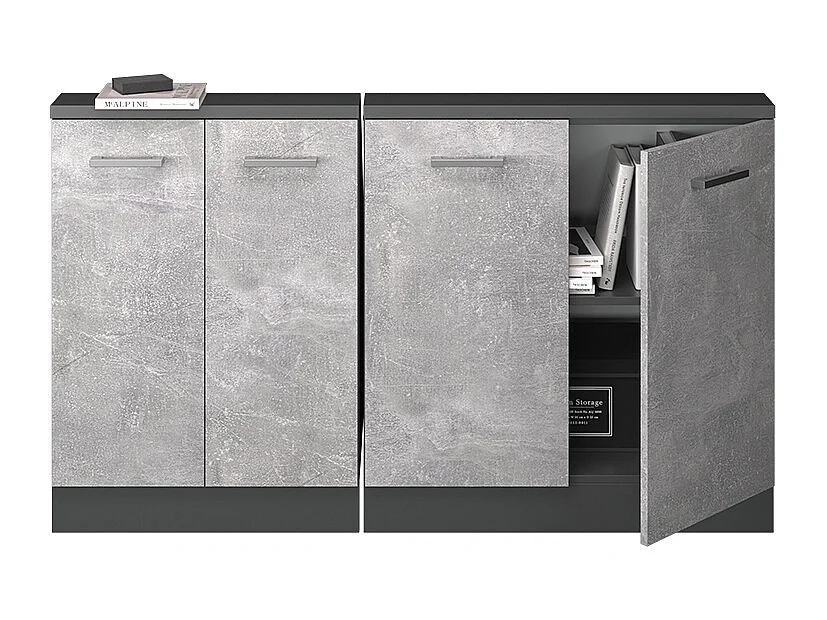 Meuble sous pente béton 140x46x81.6 r-line